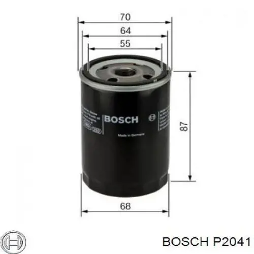 Масляний фільтр двигуна Bosch P2041 ціна, від 4.46 USD