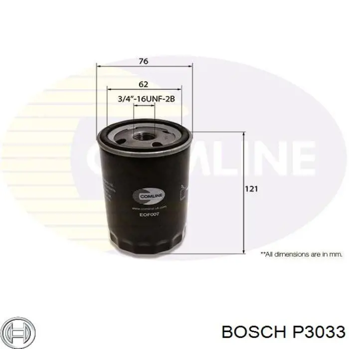 Фільтр масляний Bosch P3033