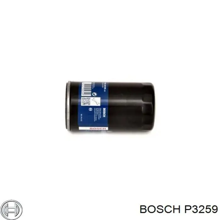 Масляний фільтр двигуна Bosch P3259 ціна, від 6.57 USD