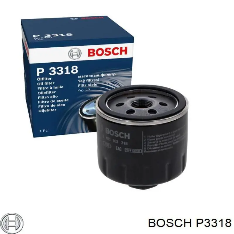 P3318 Bosch Фільтр масла