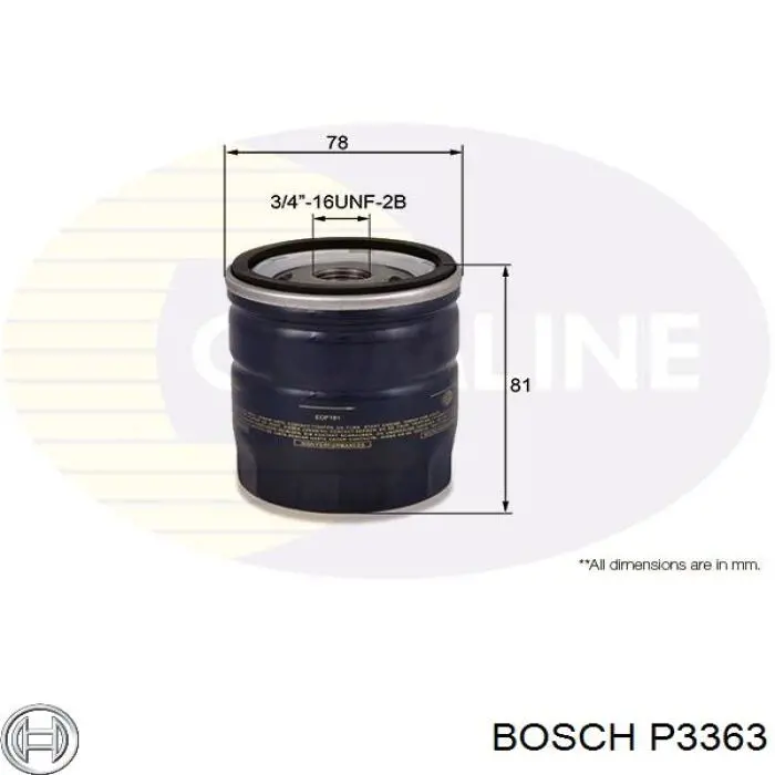 Масляний фільтр P3363 Bosch