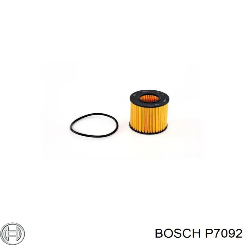 Масляний фільтр двигуна Bosch P7092 ціна, від 5.13 USD
