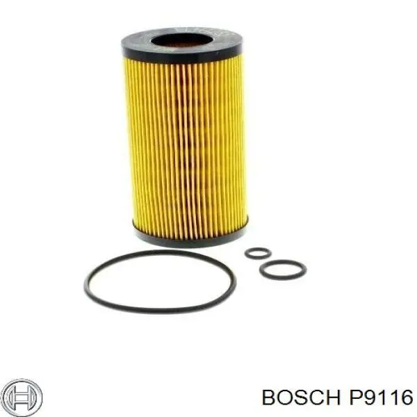 Масляний фільтр двигуна Bosch P9116 ціна, від 4.49 USD