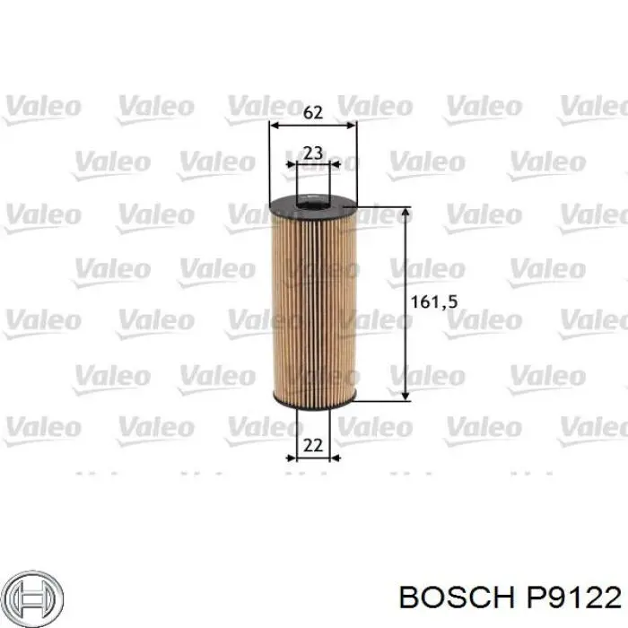 Масляний фільтр двигуна Bosch P9122 ціна, від 4.51 USD