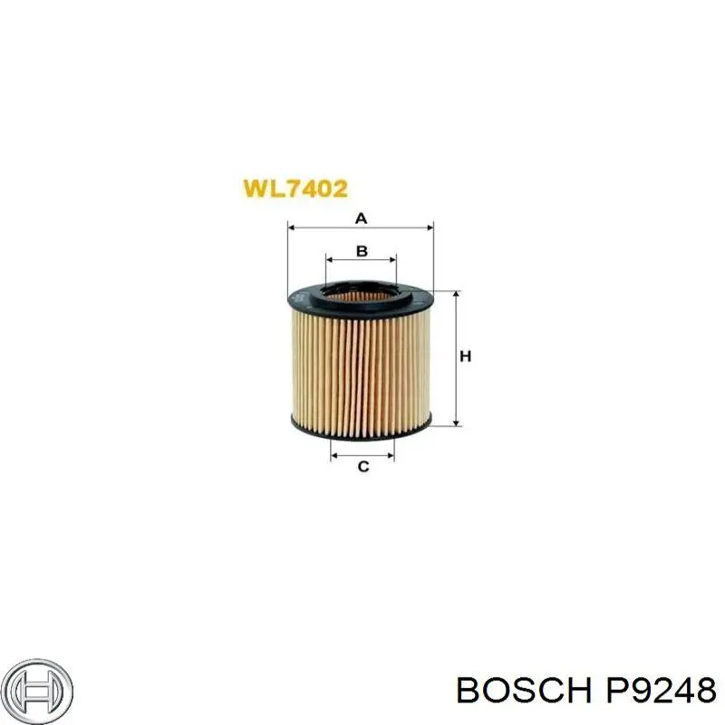 Масляний фільтр двигуна Bosch P9248 ціна, від 5.71 USD