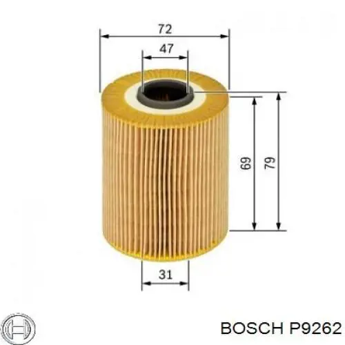 P9262 Bosch Фільтр масла