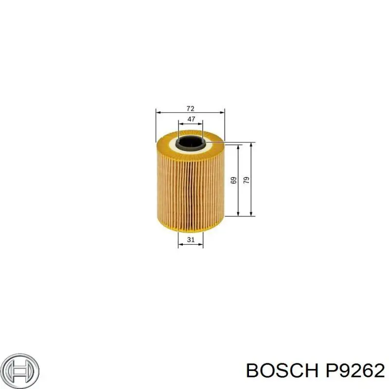 Масляний фільтр двигуна Bosch P9262 ціна, від 5.51 USD