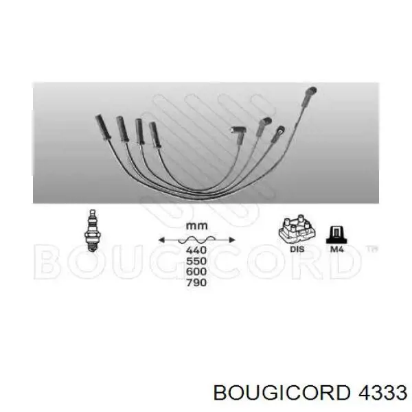 4333 Bougicord дріт високовольтні, комплект