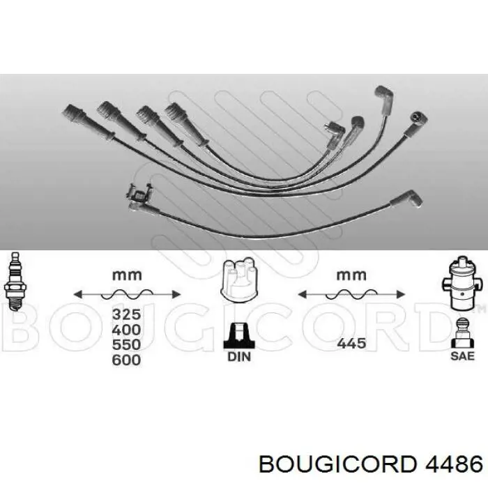 4486 Bougicord дріт високовольтні, комплект
