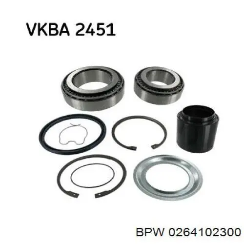 Комплект підшипник маточини передньої BPW 0264102300 ціна, від 44.57 USD