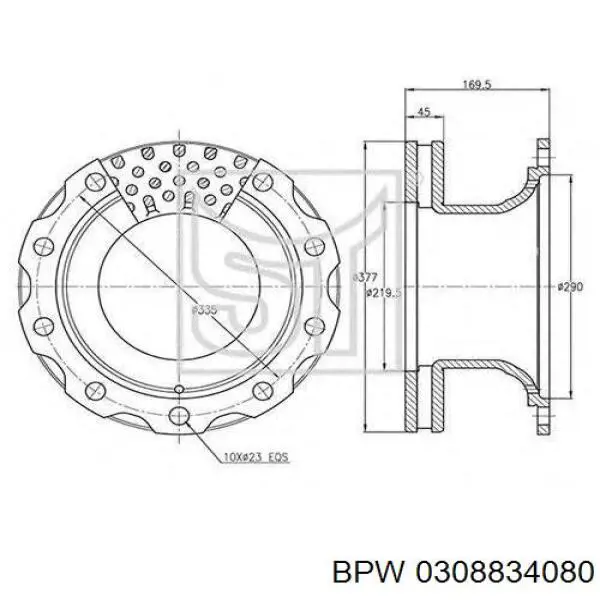 Купити BCR210A Beral Диск заднього гальма
