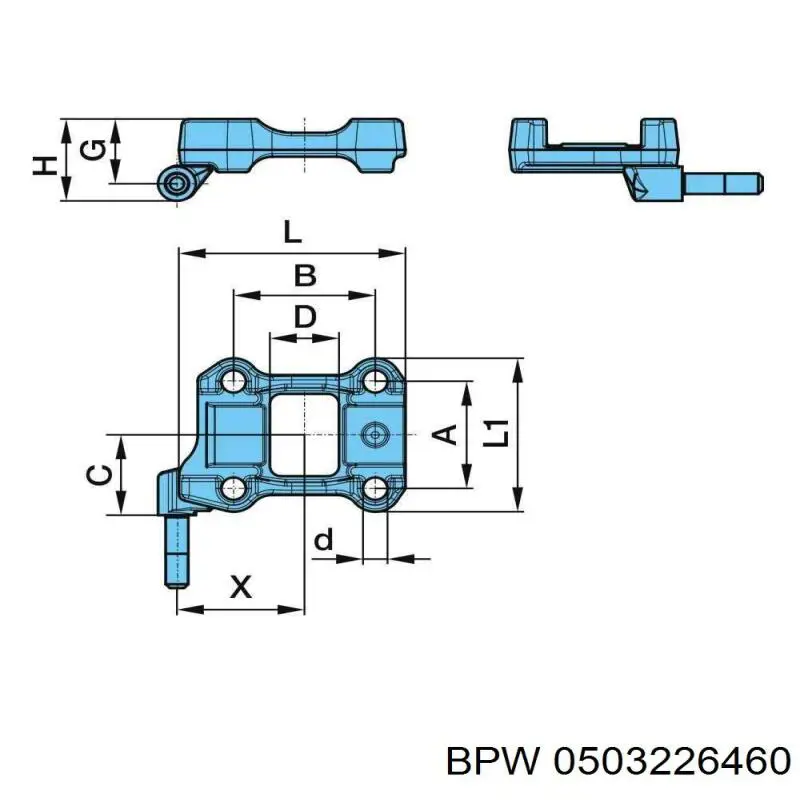 Підкладка під драбину задньої ресори BPW 0503226460 ціна, від 111.02 USD