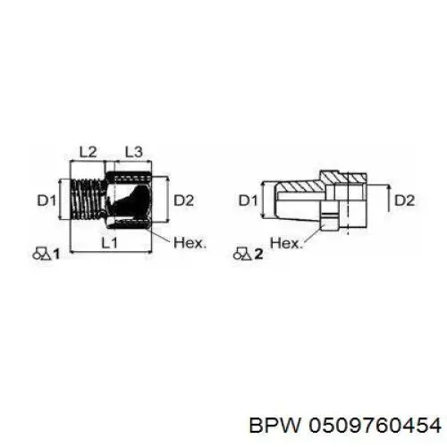  BPW 0509760454 ціна, від 69.49 USD