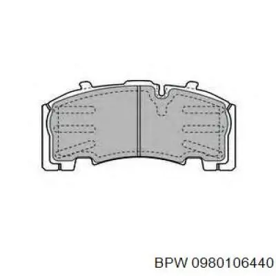 Колодки гальмові задні, дискові 0980106440 BPW