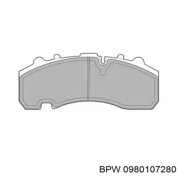 Колодки гальмові задні, дискові 0980107280 BPW