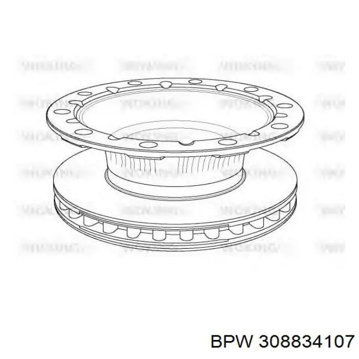 Диск гальмівний передній 308834107 BPW