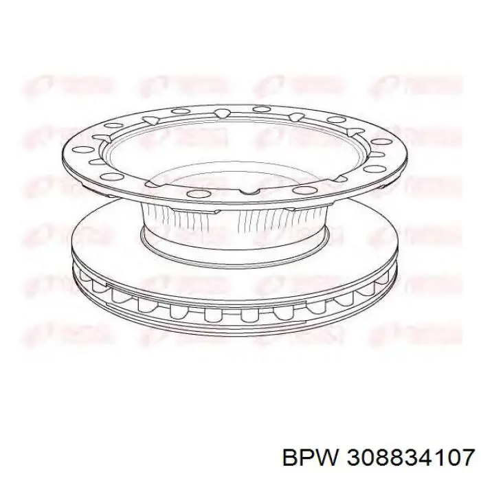 308834107 BPW Гальмо дискове переднє