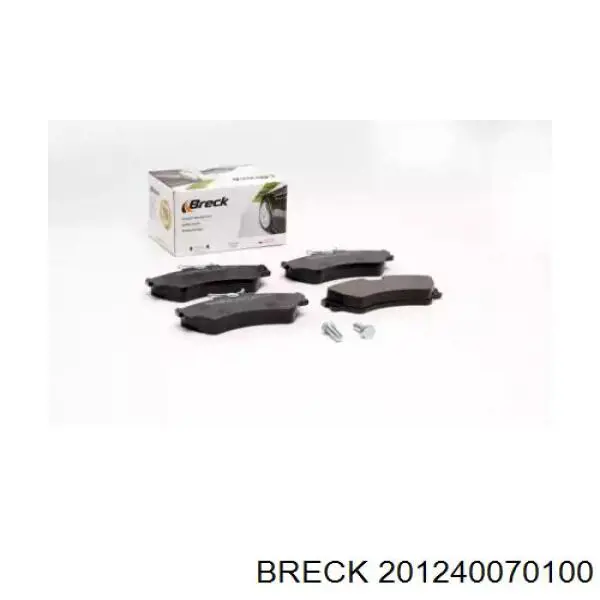 201240070100 Breck колодки гальмівні передні, дискові