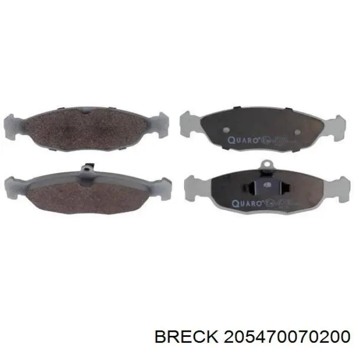 205470070200 Breck Передні гальмівні колодки