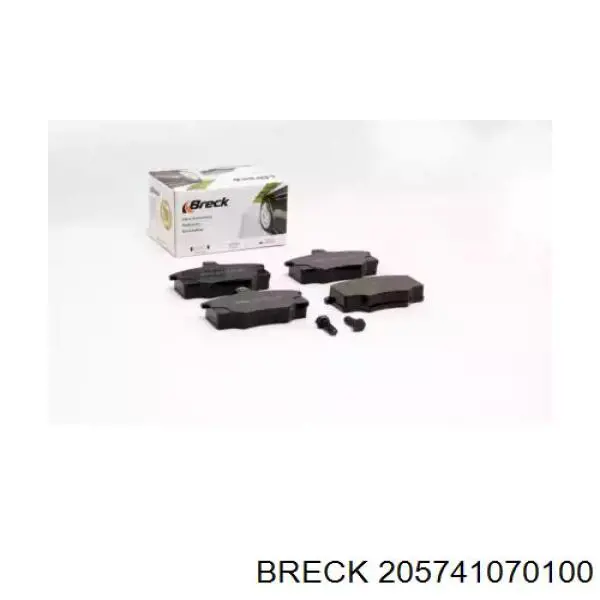 205741070100 Breck колодки гальмівні передні, дискові