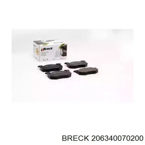 206340070200 Breck колодки гальмівні передні, дискові
