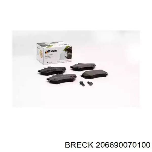 206690070100 Breck колодки гальмівні передні, дискові