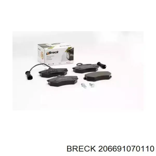 206691070110 Breck колодки гальмівні передні, дискові