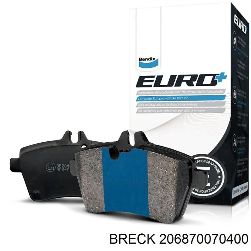 Задні гальмівні колодки Breck 206870070400 ціна, від 9.24 USD
