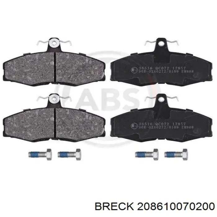 Передні тормозні колодки 208610070200 Breck