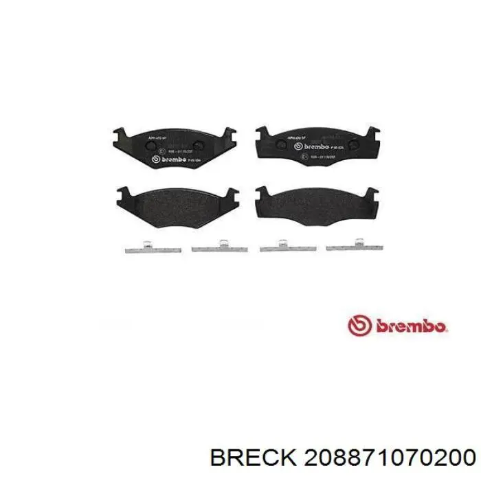 Тормозні колодки Breck 208871070200
