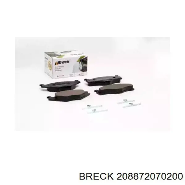 208872070200 Breck колодки гальмівні передні, дискові