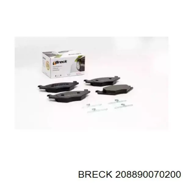 208890070200 Breck колодки гальмівні передні, дискові