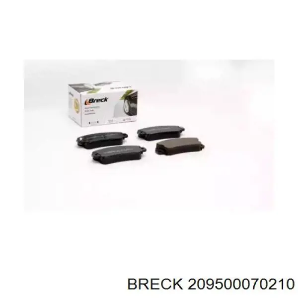 209500070210 Breck колодки гальмівні передні, дискові
