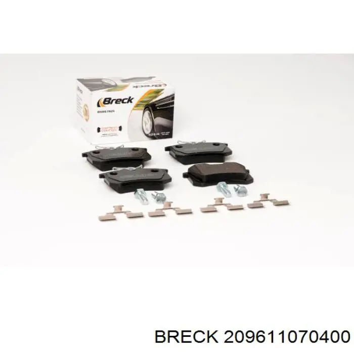 209611070400 Breck колодки гальмові задні, дискові