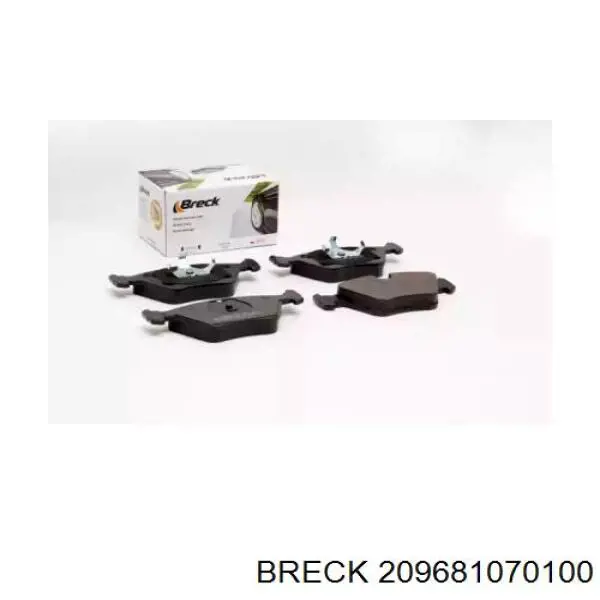 Купити 209681070100 Breck Колодки гальмівні передні, дискові