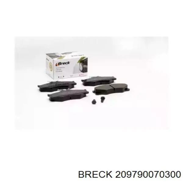 209790070300 Breck колодки гальмівні передні, дискові