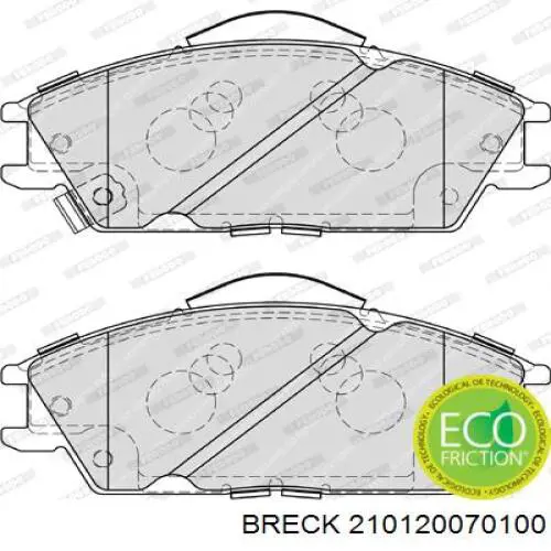 Гальмівні колодки Breck 210120070100 ціна, від 15.05 USD