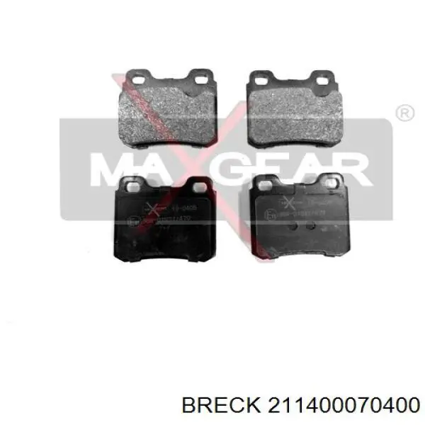 Задні дискові колодки Breck 211400070400