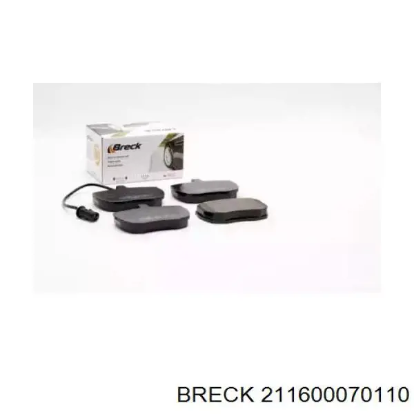 211600070110 Breck колодки гальмівні передні, дискові