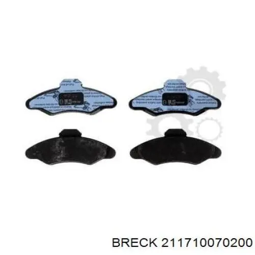 Тормозні колодки Breck 211710070200