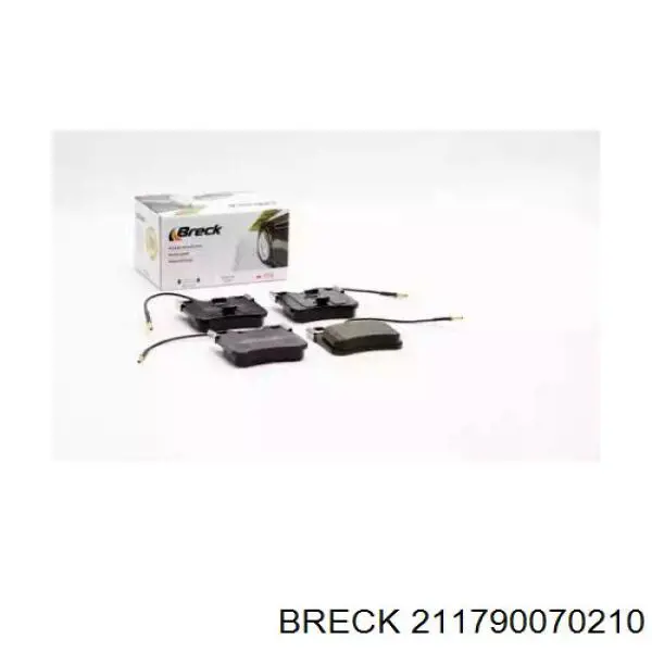 211790070210 Breck колодки гальмівні передні, дискові