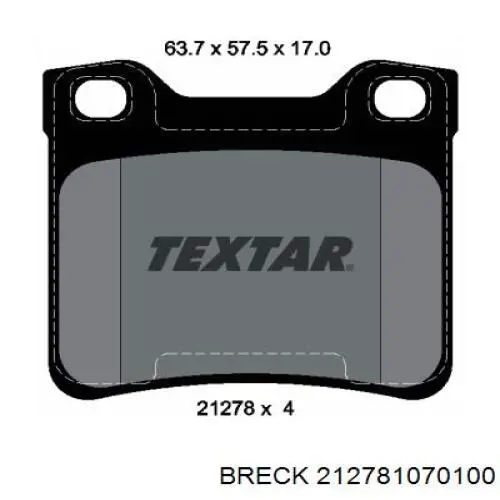 Задні гальмівні колодки Breck 212781070100 ціна, від 15.91 USD