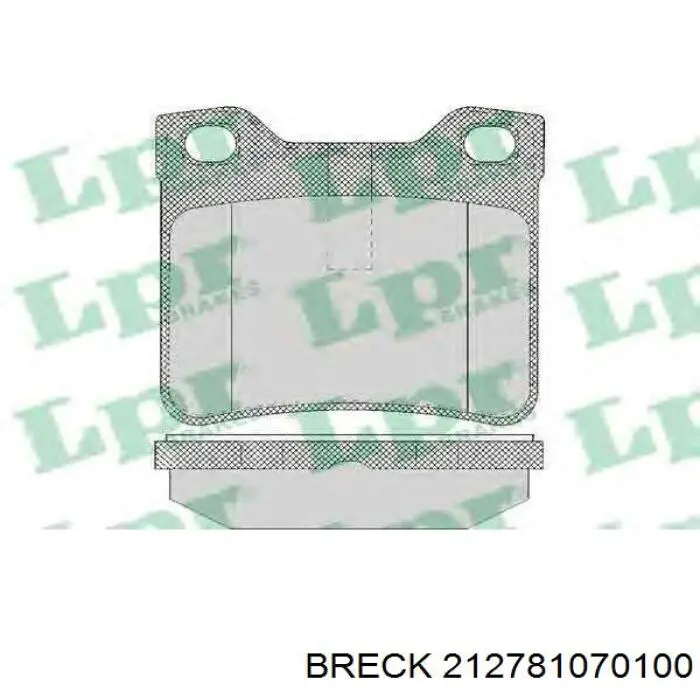 Купити 212781070100 Breck Задні колодки