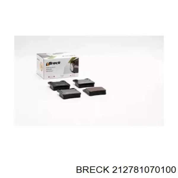 Купити 212781070100 Breck Задні колодки
