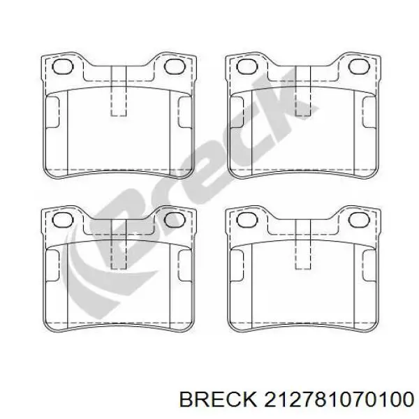 Задні гальмівні колодки 212781070100 Breck