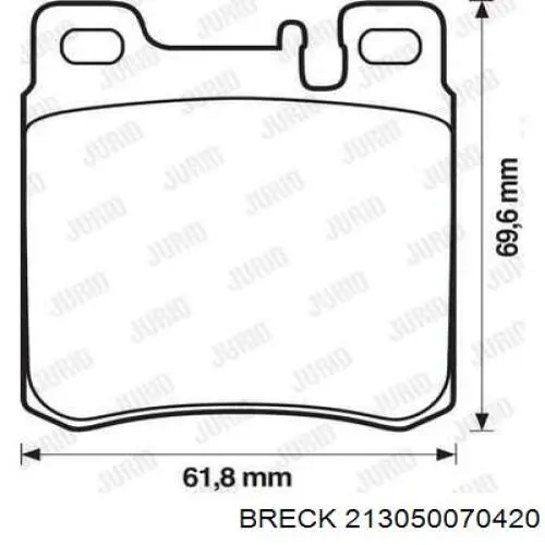 Задні гальмівні колодки Breck 213050070420 ціна, від 15.83 USD