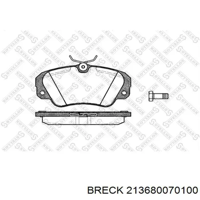213680070100 Breck Передні гальмівні колодки