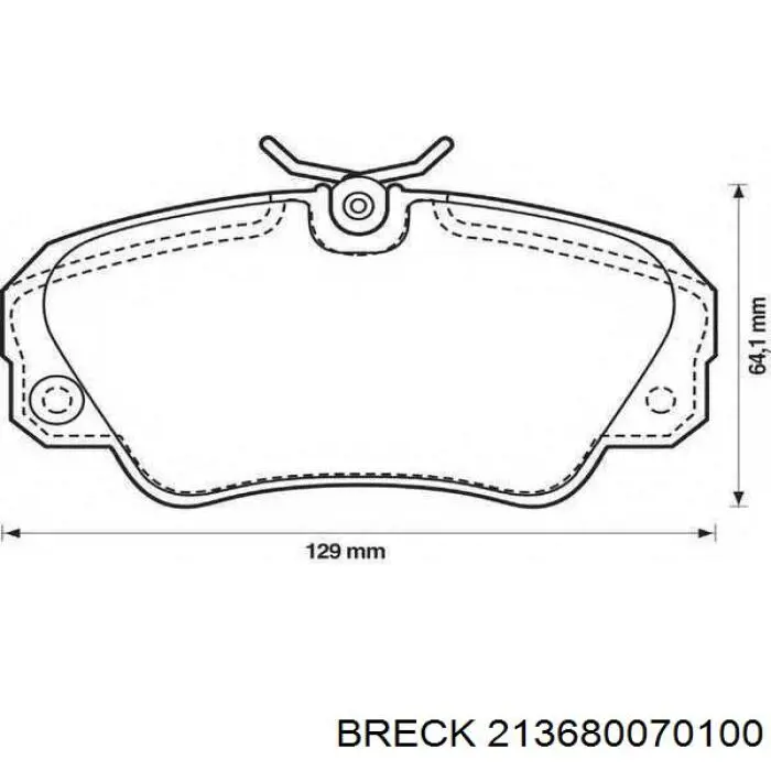 Гальмівні колодки Breck 213680070100 ціна, від 19.00 USD