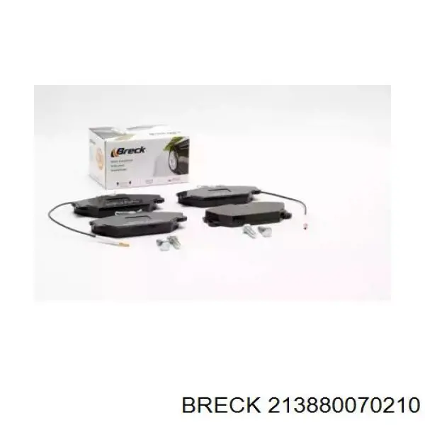 213880070210 Breck колодки гальмівні передні, дискові