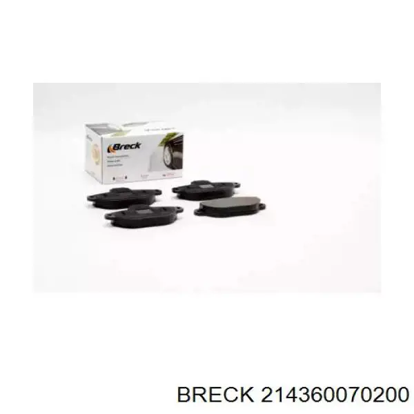 214360070200 Breck колодки гальмівні передні, дискові